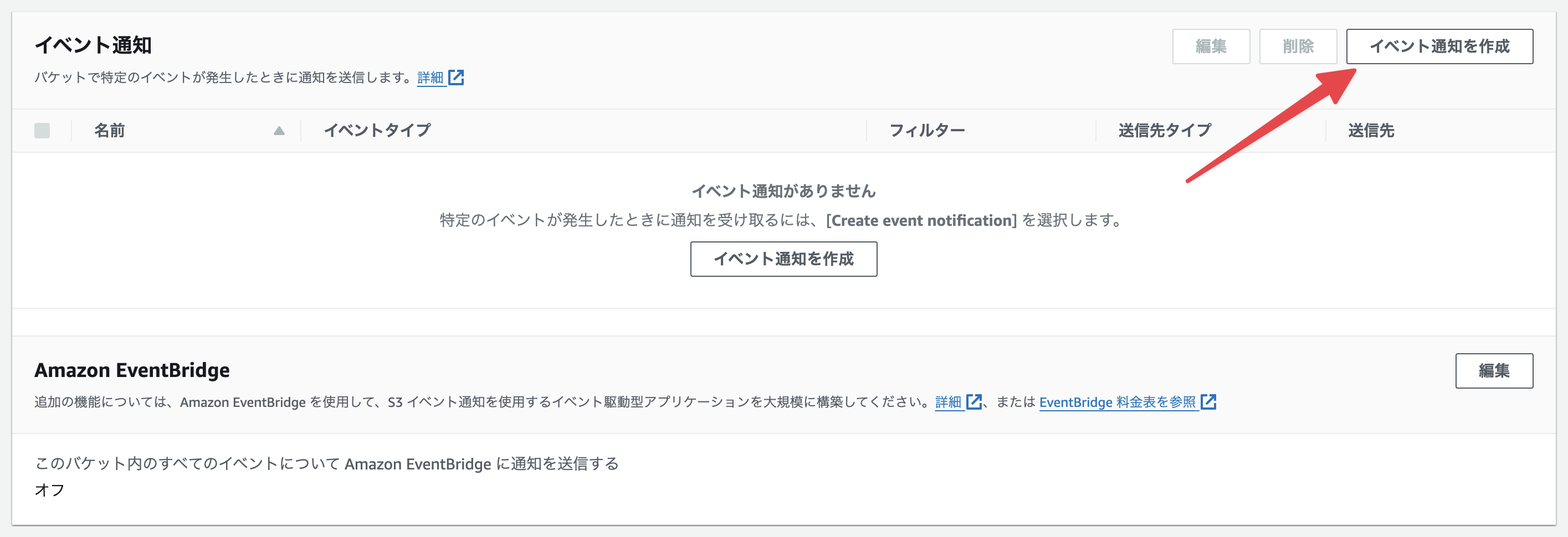 イベント通知を作成